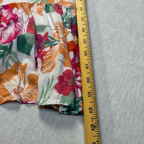 Rachel Zoe Women’s Tropical Floral White Dress Sz L - Picture 8 of 10